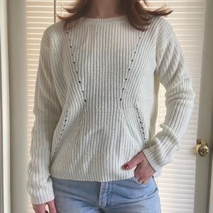 White Crewneck Sweater